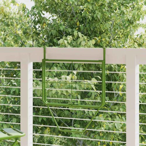 Балконска масичка, зелена, 60x40 см, стомана