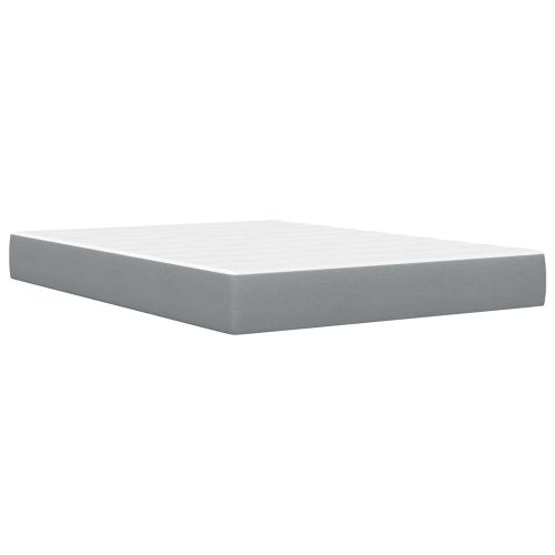 Рамка за легло с матрак Светлосиво 120 x 190 cm текстил