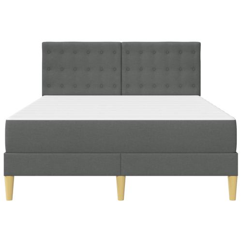 Рамка за легло с матрак Тъмен сив 120 x 190 cm текстил