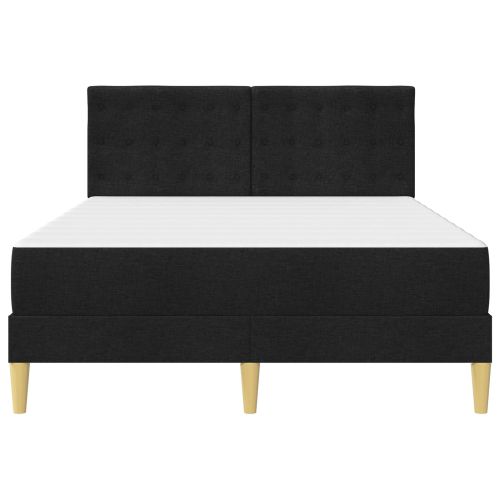 Рамка за легло с матрак с таблото Черен 120 x 190 cm текстил