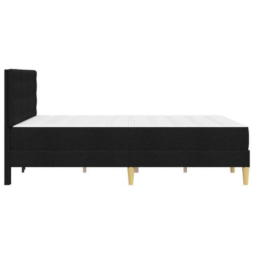 Рамка за легло с матрак с таблото Черен 120 x 190 cm текстил