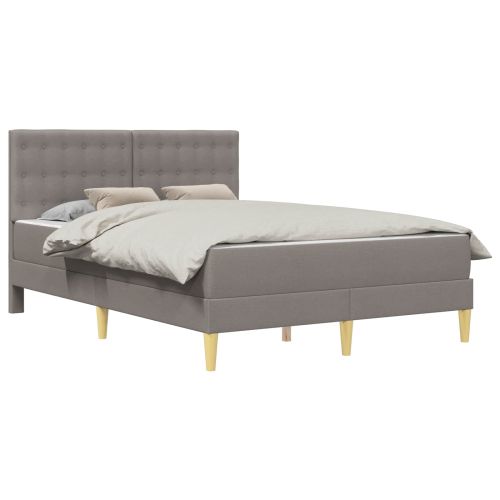 Рамка за легло с матрак с таблото Таупе 120 x 190 cm текстил