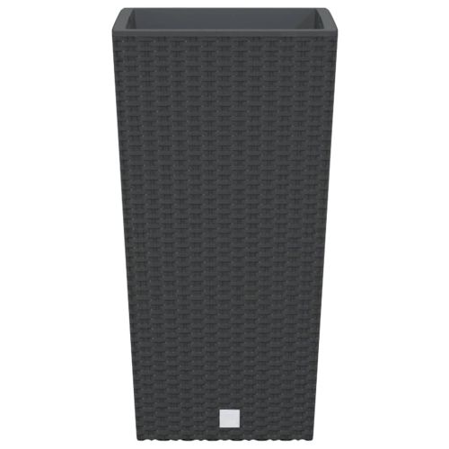 Саксия с подвижна вложка антрацит 11 /26,5 л PP ратан