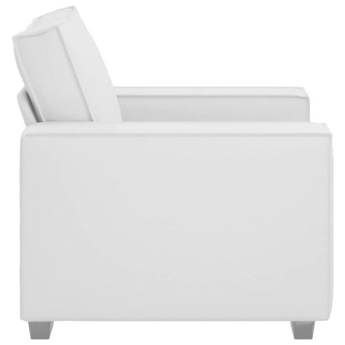 Диван стол Бял 100 cm Изкуствена