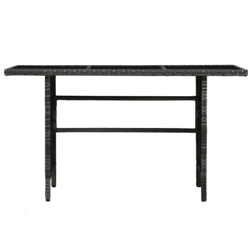 Градински комплект с възглавници, 3 части, полиратан, сив