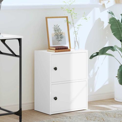 Библиотека, бяла, 40x24x52 см, инженерно дърво