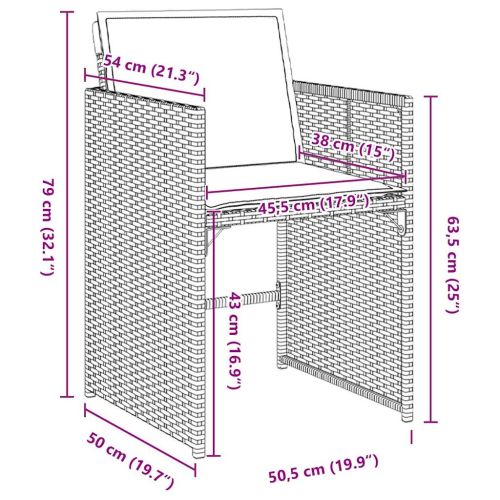 Комплект за хранене в градината 5 pcs Бежово полиратан