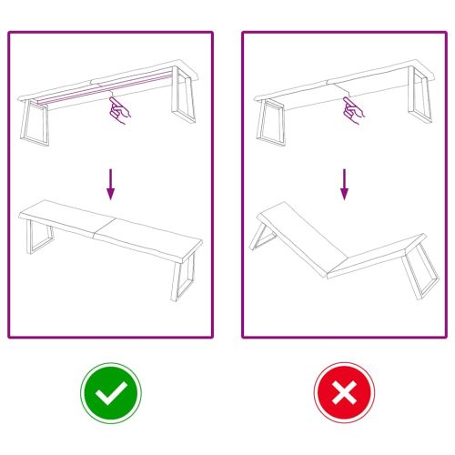 Плот за маса светлокафяв 160x40x(2-4) см обработен масивен дъб