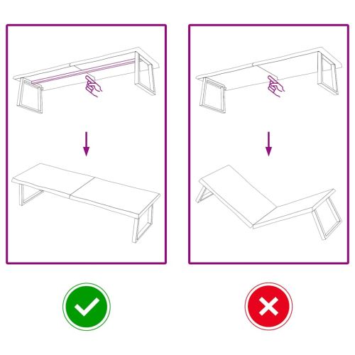 Плот за маса светлокафяв 180x50x(2-6) см обработен масивен дъб