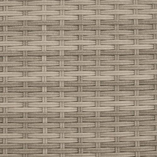 Двоен шезлонг със сенник и възглавници светлосив полиратан