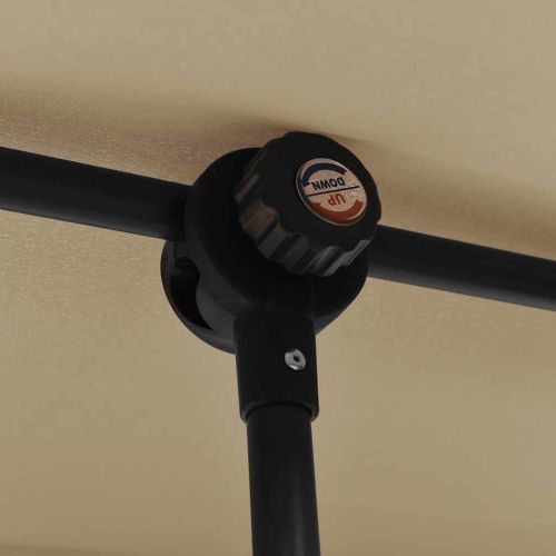 Градински чадър с алуминиев прът, 2x1,5 м, таупе