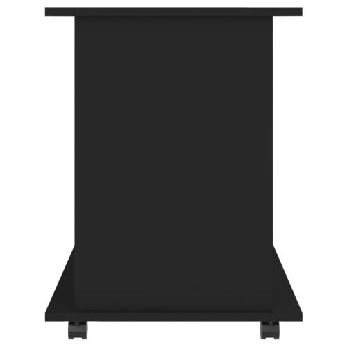 Подвижен шкаф, черен, 60x45x60 см, инженерно дърво