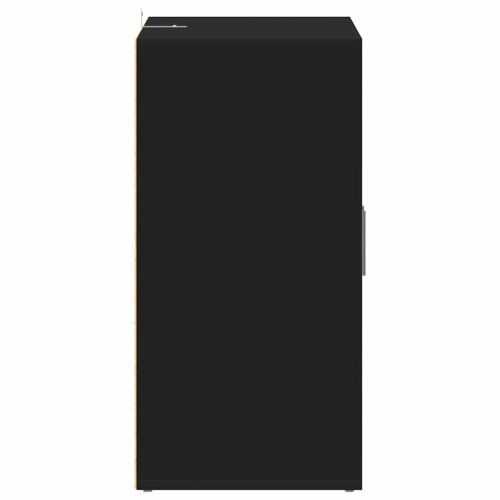 Шкаф за обувки, черен, 60x35x70 см, инженерно дърво