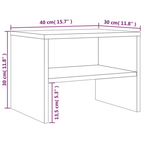 Нощни шкафчета 2 бр опушен дъб 40x30x30 см инженерно дърво