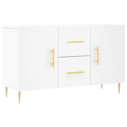 Сайдборд, бял, 100x36x60 см, инженерно дърво