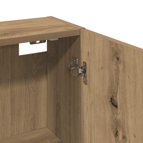 Шкаф за баня за стенен монтаж, дъб артизан, 32x20x67 см