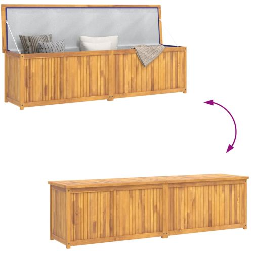 Градинска кутия, 200x50x55 см, тиково дърво масив