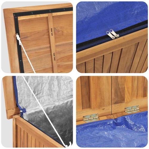 Градинска кутия, 200x50x55 см, тиково дърво масив