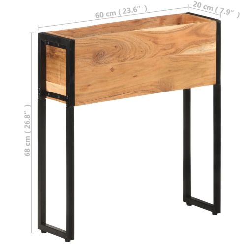 Плантер, 60x20x68 см, акациево дърво масив