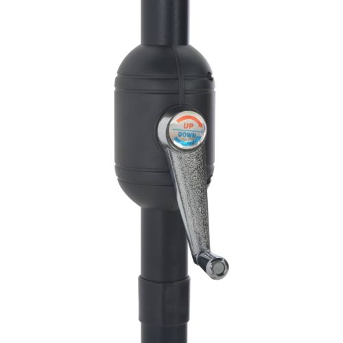 Балконски чадър с алуминиев прът, зелен, 300x155 см, половин