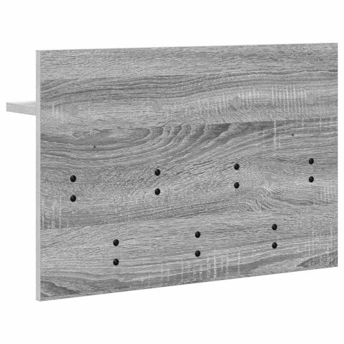 Стенен закачалка за палта с рафт Сив Сонома 60 x 40 x 12 cm