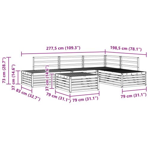 Комплект дивани за открито 5 Брой Естествен