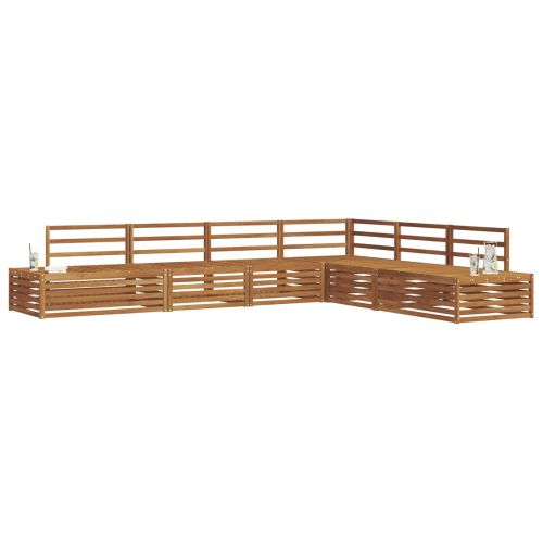 Комплект дивани за открито 6 Брой Естествен