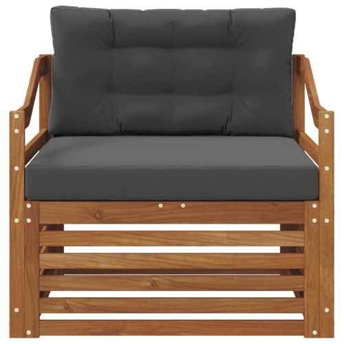 Комплект дивани за открито Солидно акациево дърво Естествен