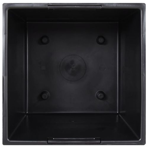 Саксия с подвижна вложка антрацит 37/64 л PP ратан