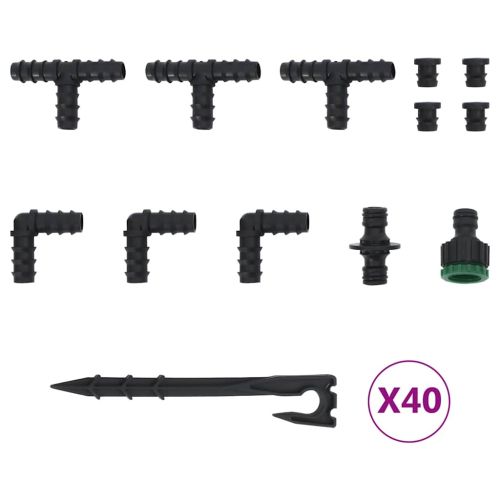 Градински маркуч за капково напояване, черен, 0,6", 100 м, гума