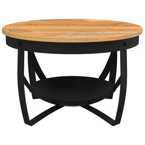 Маса за кафе, Ø68x43 см, акациево дърво масив