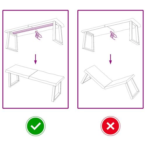 Плот за маса светлокафяв 120x40x(2-4) см обработен масивен дъб