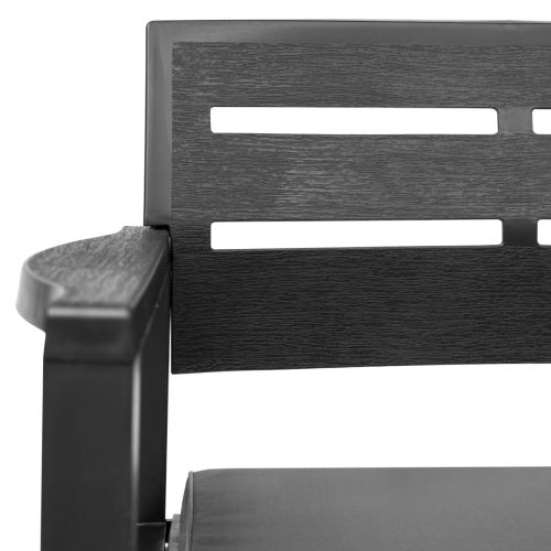 2-местна градинска пейка възглавници 133 см пластмаса антрацит