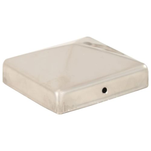 Пирамидни капаци за оградни стълбове 6 бр инокс 81x81 мм