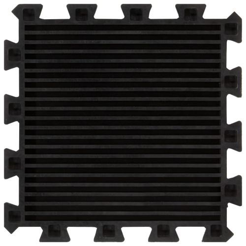 Гумени подови плочки 9 бр черни 16 мм 30x30 см