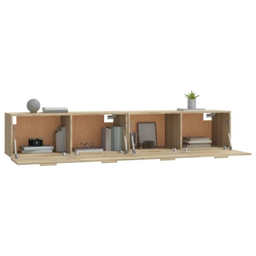 Стенни шкафове 2 бр сонома дъб 100x36,5x35 см инженерно дърво