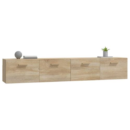 Стенни шкафове 2 бр сонома дъб 100x36,5x35 см инженерно дърво