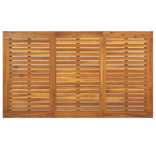 Градинска маса с U-образни крака 140x80x75 см масивна акация