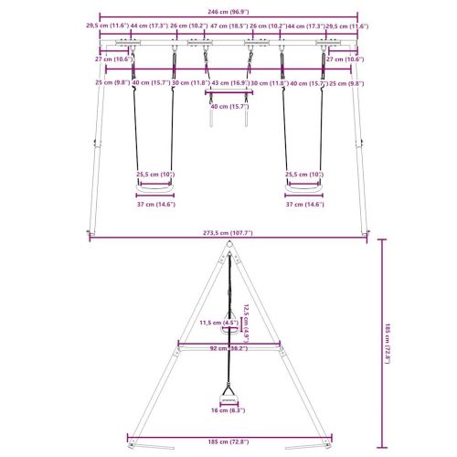 Външен комплект с люлки и трапец