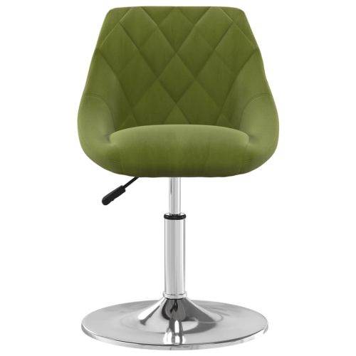 Въртящи се трапезни столове, 2 бр, светлозелени, кадифе
