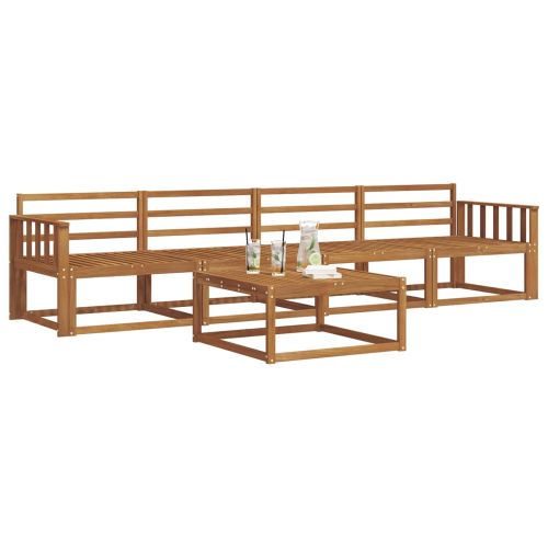 Комплект дивани за открито 5 pcs Естествен