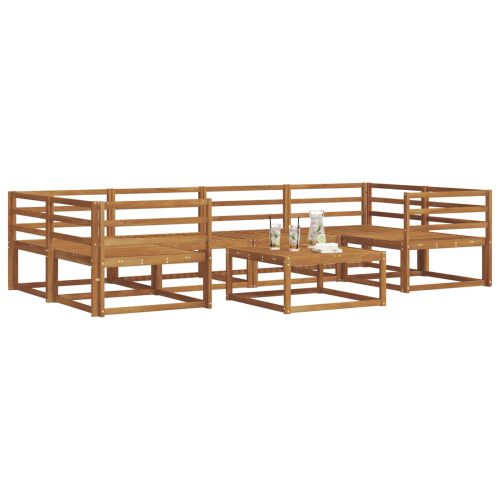 Комплект дивани за открито 7 pcs Естествен