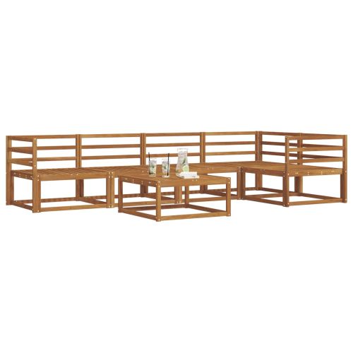 Комплект дивани за открито 6 pcs Натурално