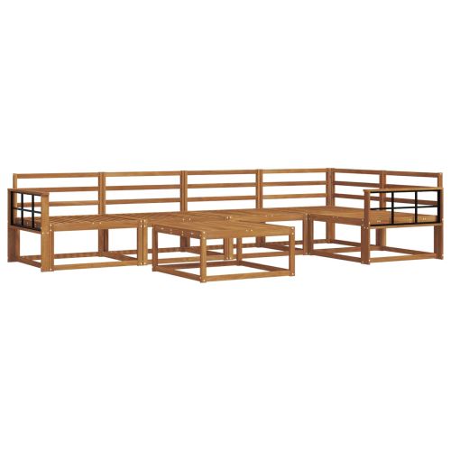 Комплект дивани за открито 6 pcs Натурално