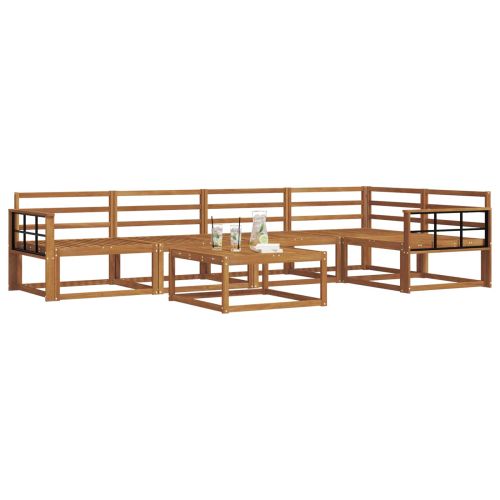 Комплект дивани за открито 6 pcs Натурално