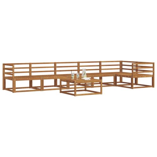 Комплект дивани за открито 7 pcs Естествен