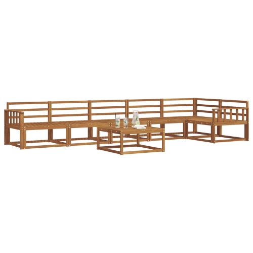 Комплект дивани за открито 7 pcs Естествен