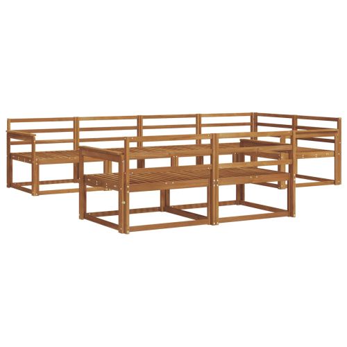 Комплект дивани за открито 7 pcs Натурално