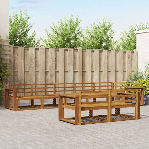 Комплект дивани за открито 8 pcs Естествен