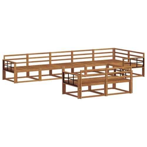 Комплект дивани за открито 8 pcs Естествен